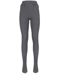Prada - Ribbed Knit Leggings - Lyst