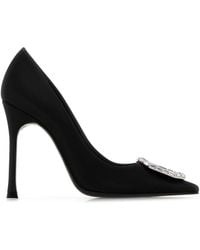 AMINA MUADDI - Satin Camelia 105 Pumps - Lyst