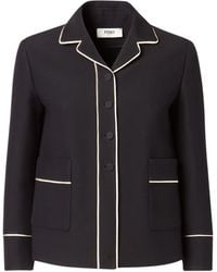 Fendi - Jacket Wool And Silk - Lyst