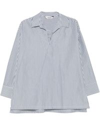 Max Mara - Cristel Striped Cotton Shirt With Chest Pocket And Button Cuffs - Lyst
