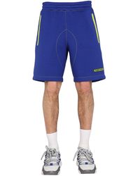 Moschino - Elastic Waist Shorts With Neon Accents - Lyst