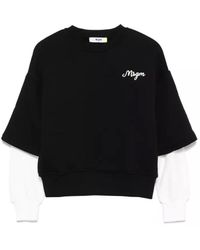 MSGM - Jersey With Logo - Lyst