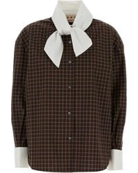 Marni - Embroidered Poplin Oversized Shirt - Lyst