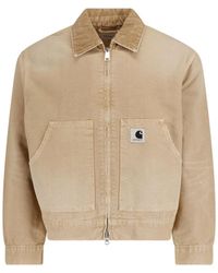 Carhartt - Canvas Work Jacket With Corduroy Collar - Lyst