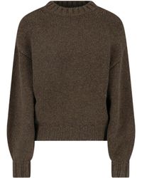 KHAITE - Ribbed Knit Mock Neck Sweater - Lyst