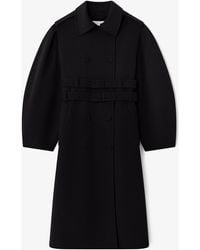 Ganni - Wool-Cashmere Split Back Trench Jacket - Lyst