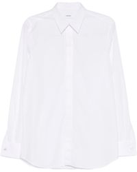 Lardini - Classic Collar Long Sleeve Shirt With Concealed Button Fastening - Lyst