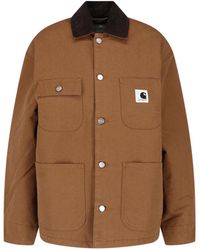 Carhartt - Canvas Chore Jacket With Corduroy Collar - Lyst