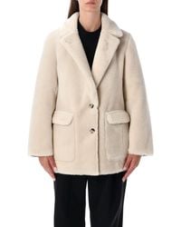 Urbancode - Reversible Faux Fur Coat With Suede Interior - Lyst