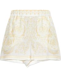 Versace - Barocco Print Silk Shorts - Lyst