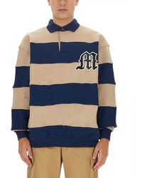 MSGM - Oversized Sweatshirt With Classic Polo Collar - Lyst