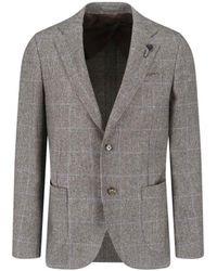 Lardini - 100% Wool Patterned Jacket - Lyst