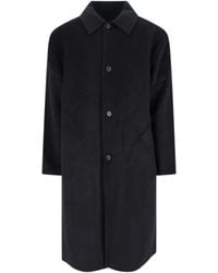 BERNER KUHL - Long Single-Breasted Overcoat - Lyst