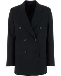 Gucci - Midnight Blue Wool Blazer - Lyst