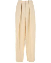 Stella McCartney - Wide Butter-Coloured Pants - Lyst
