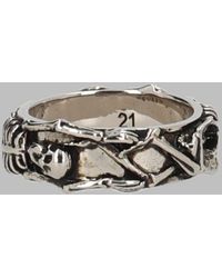 McQueen - Dancing Skeleton Mini Brass Ring - Lyst