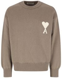 Ami Paris - Ami De Coeur Cotton Sweater - Lyst