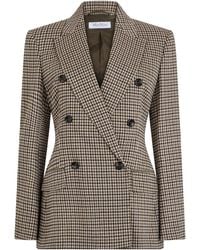 Max Mara - Double-Breasted Wool-Blend Blazer Viscose Blazers - Lyst