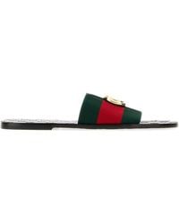 Gucci - Embroidered Fabric Riviera Slippers - Lyst