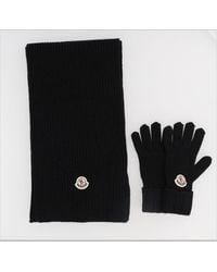 Moncler - Kids Knit Wool Scarf & Glove Set - Lyst