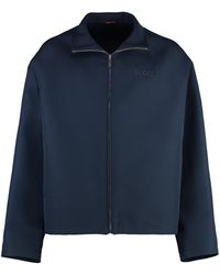 Gucci - Wool Blend Jacket With Drawstring Hem Silk Raincoats - Lyst