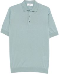 Lardini - Ribbed Short Sleeve Polo Shirt - Lyst