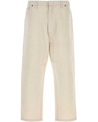 Prada - Melange Ivory Chambray Pant - Lyst