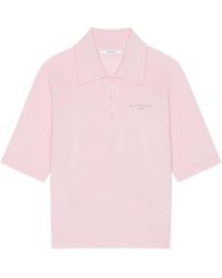 Givenchy - Polo Button-Down Collar Shirt With Tonal Embroidered Signature - Lyst