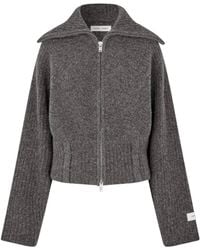 Samsøe & Samsøe - Zip-Front Wool-Blend Sweater Jacket - Lyst