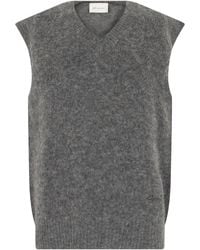 Ami Paris - Sleeveless V-Neck Wool-Blend Sweater - Lyst
