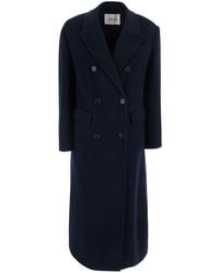 Jucca - Double-Breasted Notched-Lapel Wool-Cashmere Jacket With Patch Pockets - Lyst