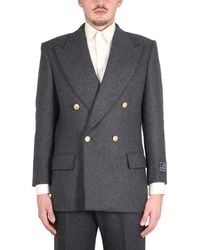 Gucci - Cashmere Wool Double Breast Blazer Jacket - Lyst