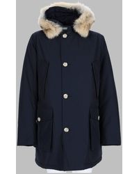 Woolrich - Deep Hooded Jacket With Faux Fur Trim - Lyst
