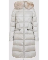 Moncler - Ivory Quilted Hood Jacket - Lyst