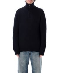 A.P.C. - A. P.C. Virgin Wool Half-Zip Turtleneck Sweater - Lyst