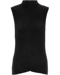 Calvin Klein - Sl Plisse Mock Neck Top - Lyst