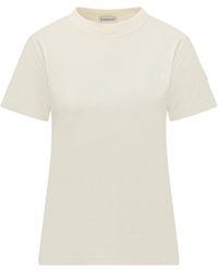 Moncler - Giro Neck Logo Tee - Lyst