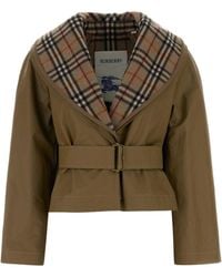 Burberry - Checks Shawl Neck Jacket - Lyst