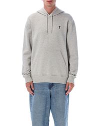 Ami Paris - Cotton Ami De Coeur Hoodie - Lyst
