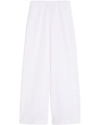 Max Mara - Wide Leg Stretch Canvas Trousers - Lyst