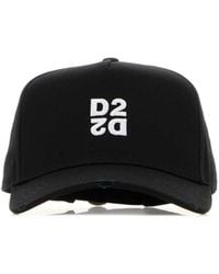 DSquared² - Black Cotton Baseball Cap - Lyst