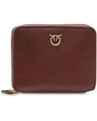 Pinko - Zip Around Mini Wallet With Logo Detail - Lyst