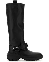 Burberry - Calf Leather Stomp Boots - Lyst