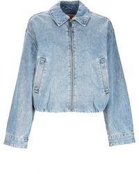 MICHAEL Michael Kors - Denim Bomber Jacket - Lyst
