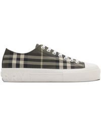 Burberry - Low-Top Sneakers With Check Design And Embossed Detailing - Lyst