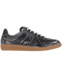 Maison Margiela - Cracked Leather Low-Top Sneakers - Lyst
