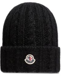 Moncler - Wool Blend Braided Hat - Lyst