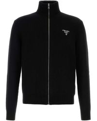 Prada - Cashmere Cardigan - Lyst