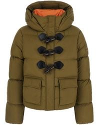 Ganni - Puffer Jacket With Quilted Details And High Collar Zip - Lyst