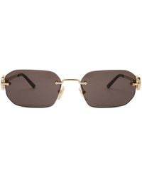 Gucci - Frameless Sunglasses With Interlocking G Cut-Out Temples And Adjustable Nosepads - Lyst
